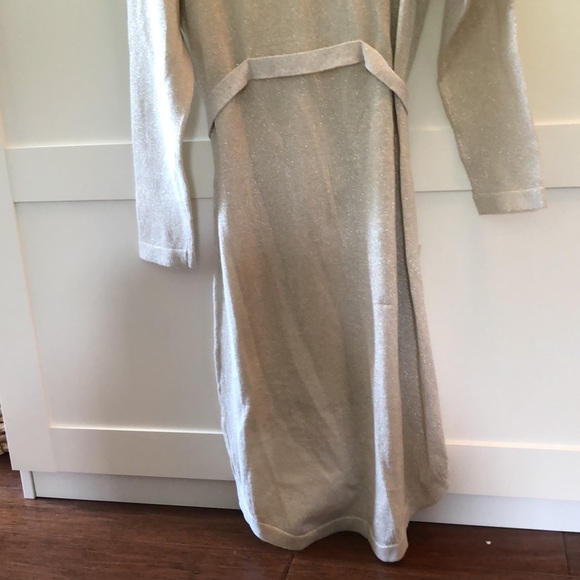 Mia Joy, Joyfolie, tan shimmer sweater, long. - Picture 4 of 5